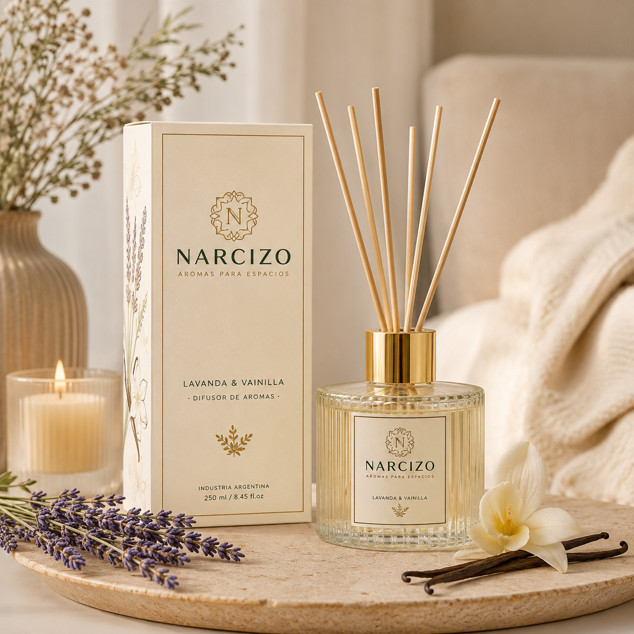 Difusor de aromas NARCIZO en un ambiente cálido y relajante